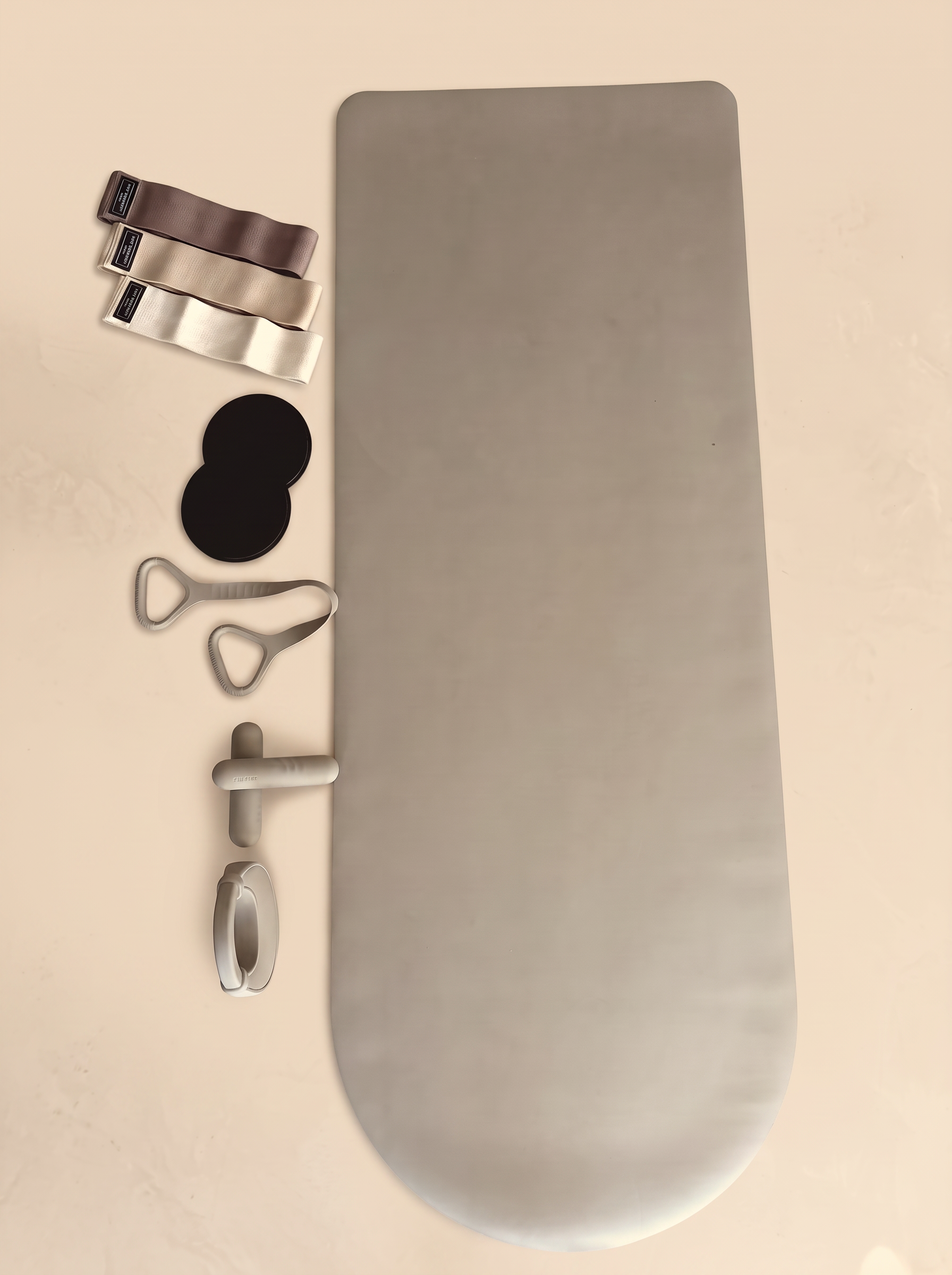 Florafit komplet flatlay med måtte